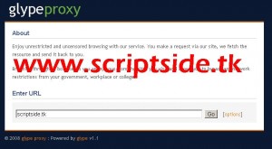 Glype v1.1 Proxy Scripti Demo