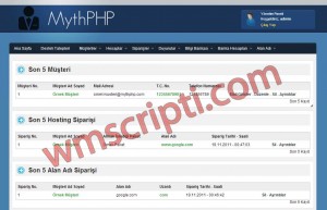 MythPHP v1.0 Müşteri Takip Scripti Görseli